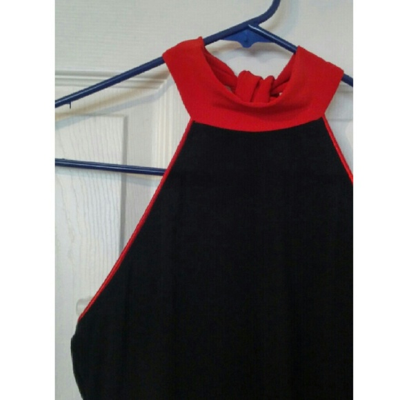 Red and black Halter top