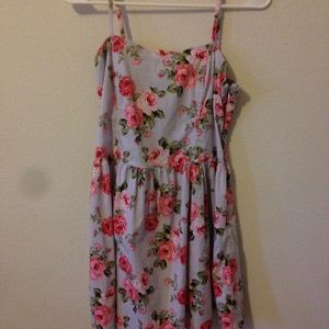 rose print dress