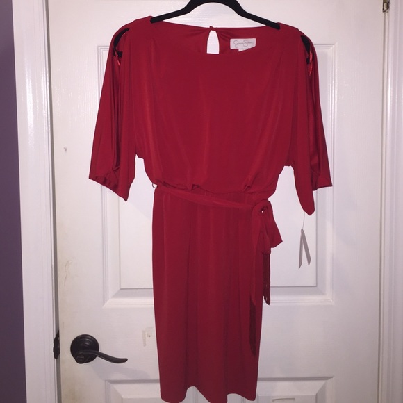 Jessica Simpson dress in Haute Red