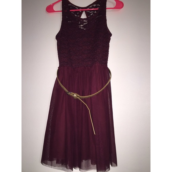 Maroon glitter party dress