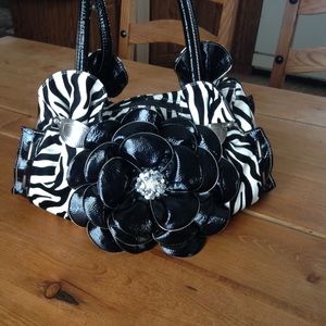 Fancy Zebra Print Purse