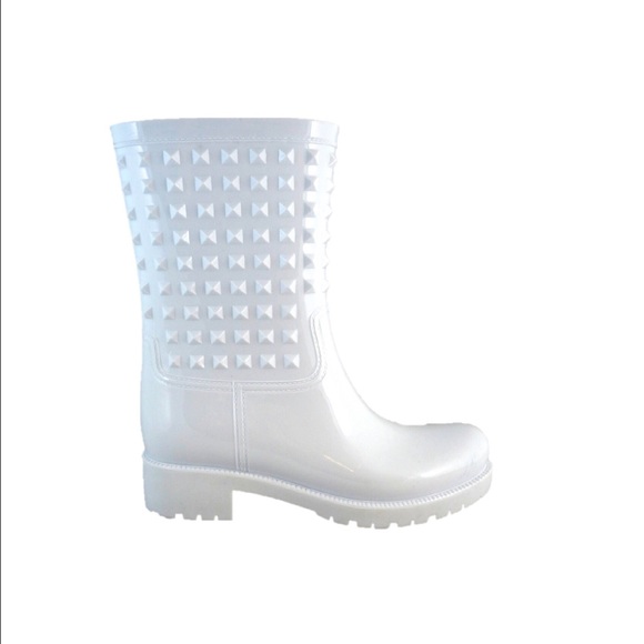 🚨Last Pair🚨 White Rain Boots Rubber - Picture 3 of 4
