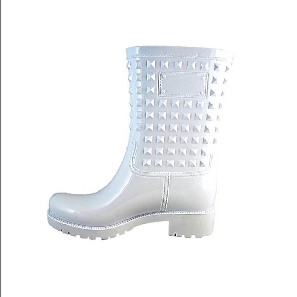 🚨Last Pair🚨 White Rain Boots Rubber - Picture 4 of 4