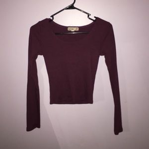 Burgundy crop top