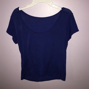 Blue crop top