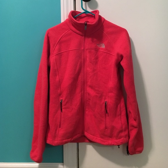 hot pink/coral north face