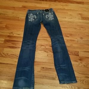 Miss me jeans size 25 boot cut lots of bling