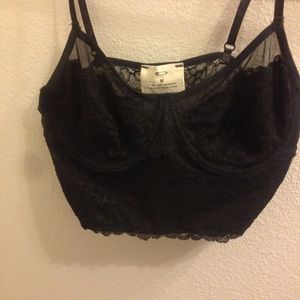 black longline bralette