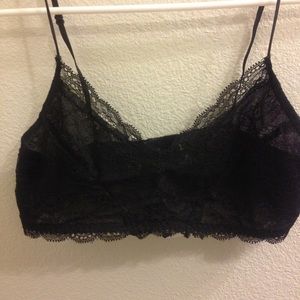 black lace bralette
