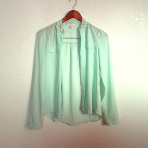 Mint Candies open blouse