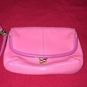 Coach Leather Salmon Clutch