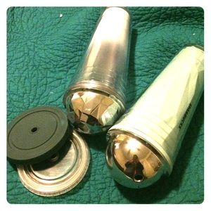 Two Venti Starbucks cold cups