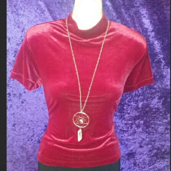 maroon velvet shirt