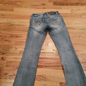 Miss me boot cut size 25 jeans unique pockets