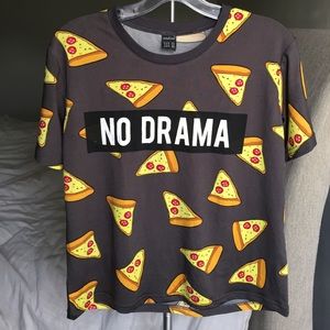 XS Pizza+No Drama T-Shirt (loose fitting)