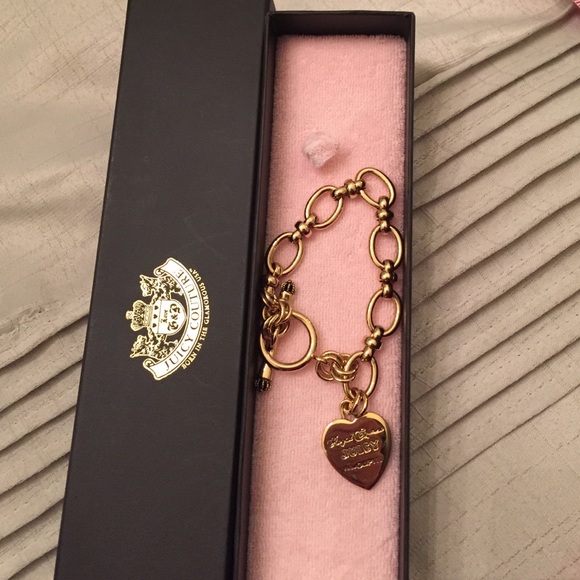 Juicy Couture gold tone link charm bracelet NWOT - Picture 2 of 4