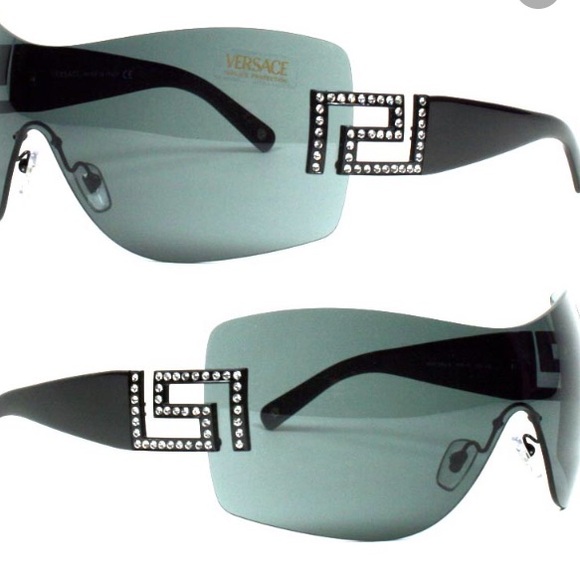 Versace grey over size sunglasses 2083b MAKEANOFFR