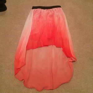 Ombré high low skirt