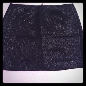 NWT j.crew black shiny skirt womens 8