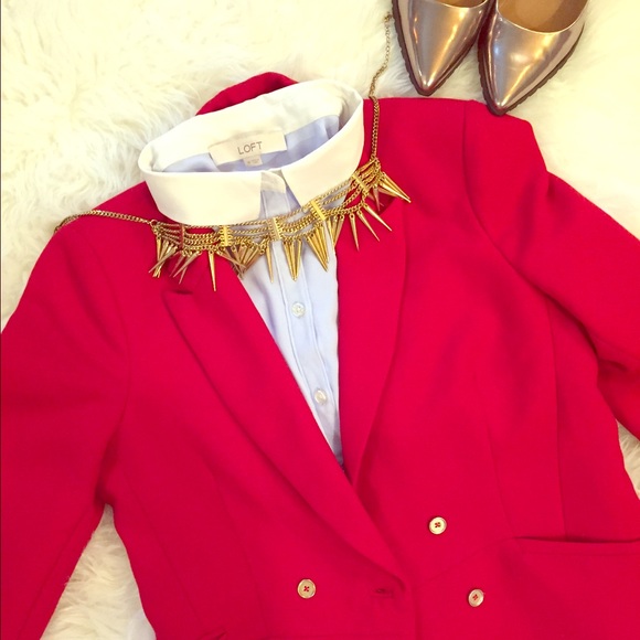 Classic Red Double Breasted Blazer