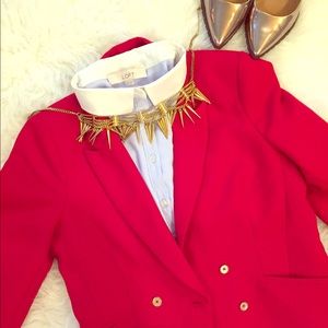Classic Red Double Breasted Blazer