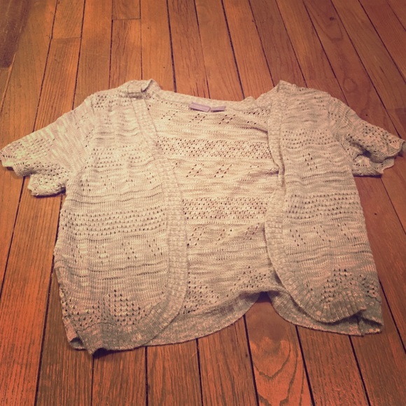 Gray Crochet cardigan