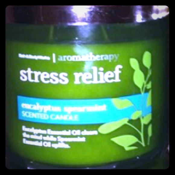 Eucalyptus stress relief candle.