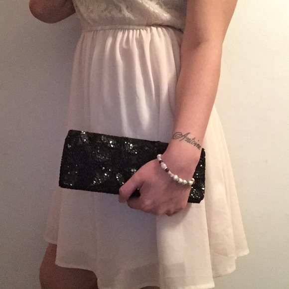 $20 SALE Floral Sequin Party Clutch Crossbody