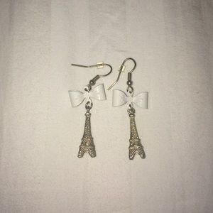 Gold Eiffel Tower earrings