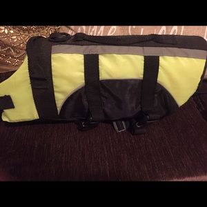 Doggie life jacket, small, yellow