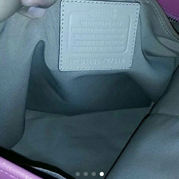 PEYTON LEATHER ZIP TOP TOTECOACH F27349 BRASS/CORA - Picture 4 of 4