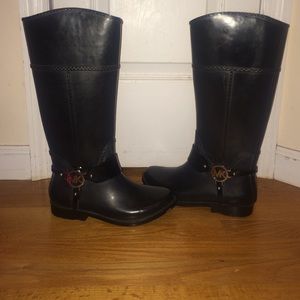 Black Michael Kors rain boots