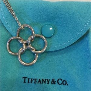 Tiffany and co 4 ring sterling silver necklace