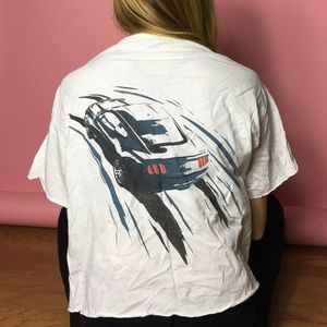 VINTAGE MUSTANG CROP T SHIRT