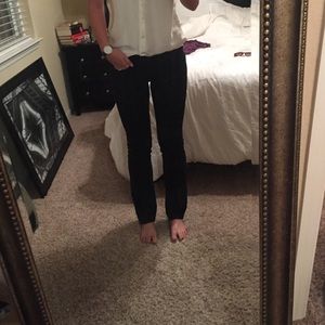 Express skinny straight leg black jean size 4R