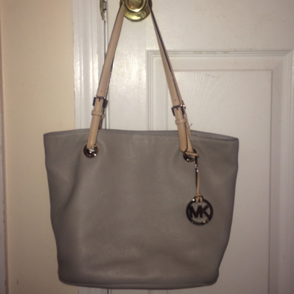 Gray leather Michael Kors bag