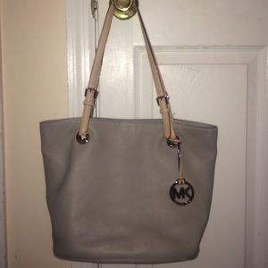 Gray leather Michael Kors bag