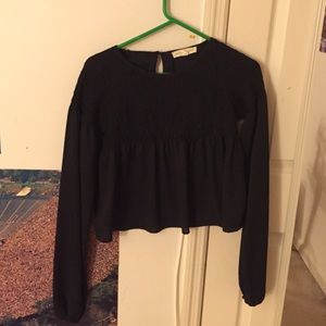Black long sleeve blouse