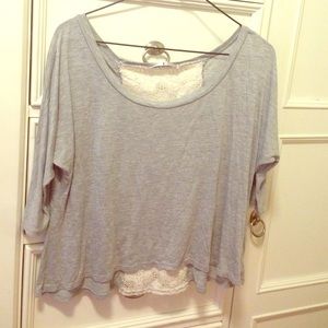Lace back blouse!