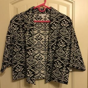Aztec print cardigan