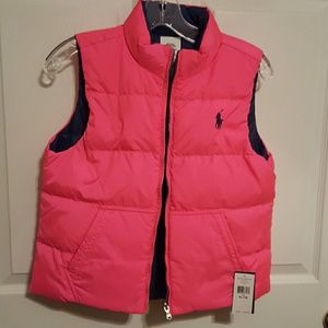 Ralph Lauren Polo pink quilted puffer vest