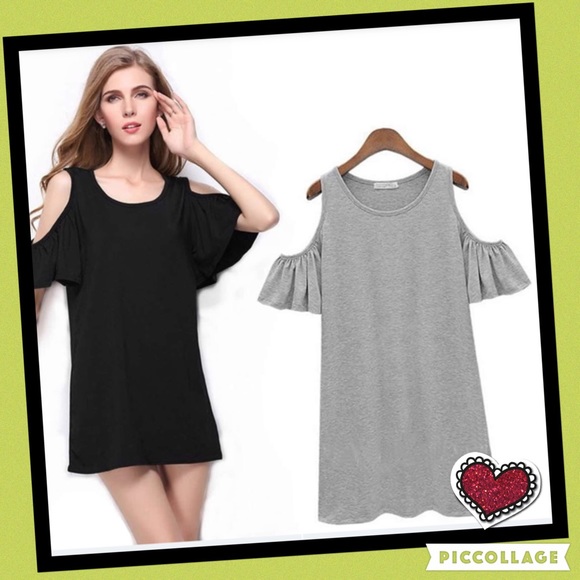 HP🌟🌟Cut out off shoulder Boho Dress - Picture 2 of 4