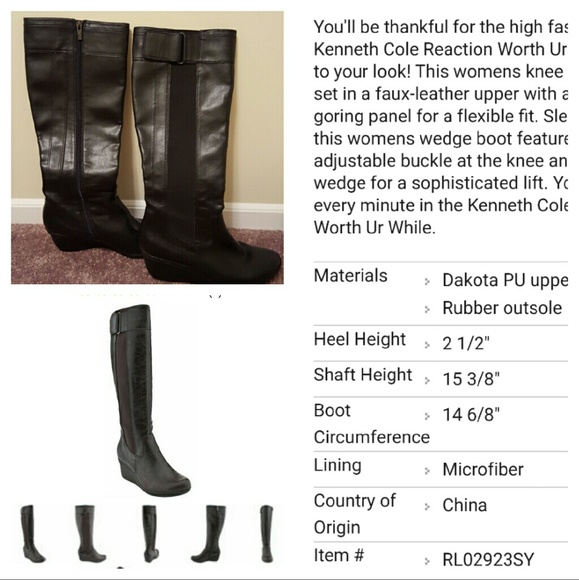 Kenneth Cole Black Boots