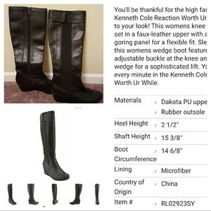 Kenneth Cole Black Boots