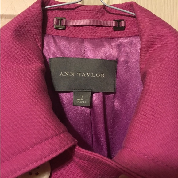 Ann Taylor Pink/Purple Pea Coat - Picture 2 of 4