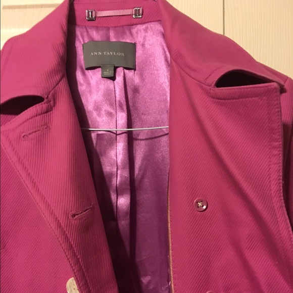 Ann Taylor Pink/Purple Pea Coat - Picture 4 of 4