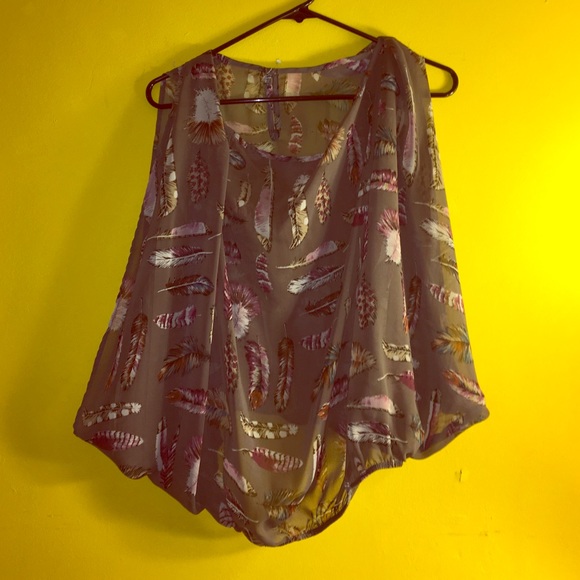 Sheer feather top