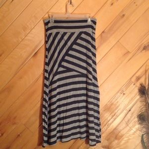 Black & Gray Maxi Skirt