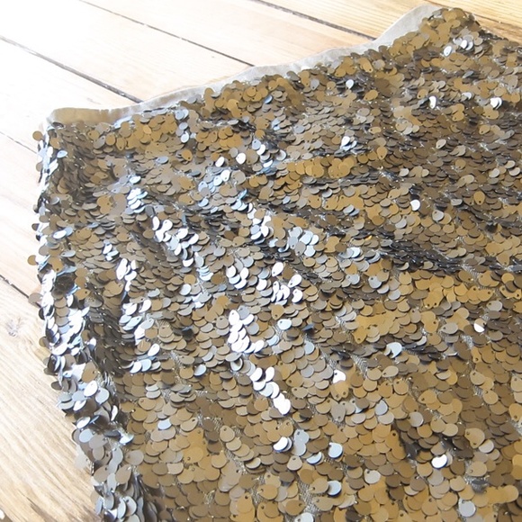 New York & Company Gold Sequin Pencil Skirt