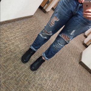 Silver boyfriend jeans